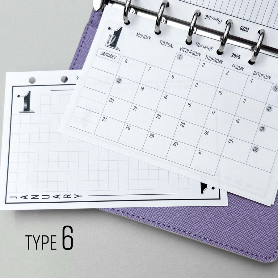 2025 Calendar Set (Pocket Size Refill)